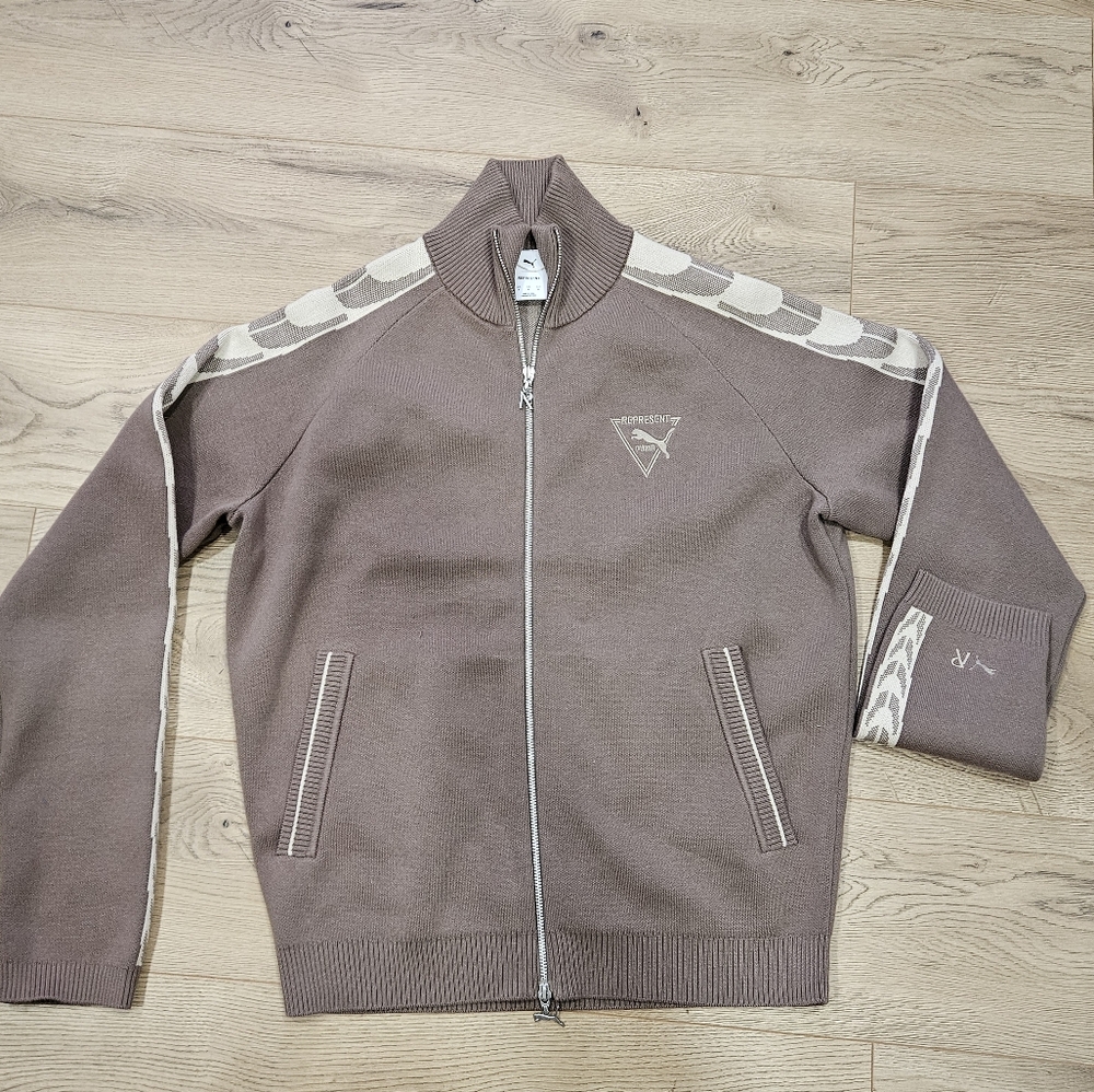 NWT Puma x Represent T7 Knit Jacket - Pine Bark Brown (Size M)